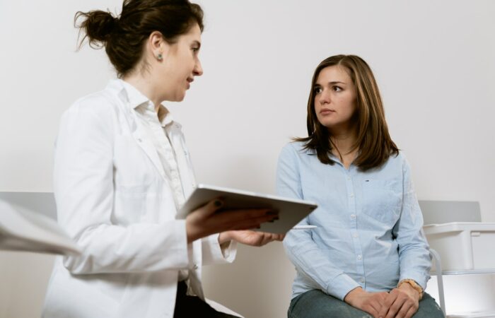 female doctor with patient